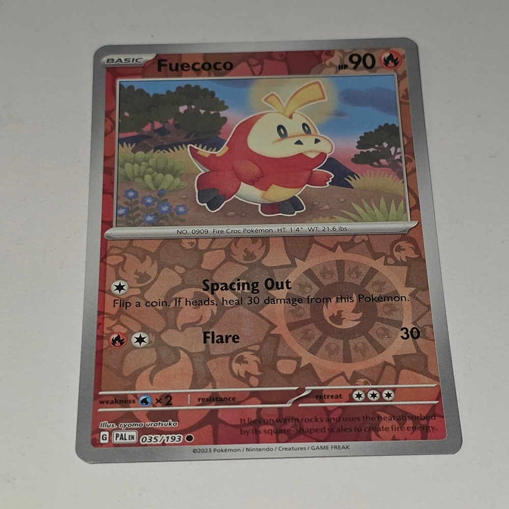 Pokemon Fuecoco 035/193 Paldea Evolved Reverse Holo Common Card Scarlet Violet
